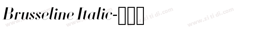 Brusseline Italic字体转换